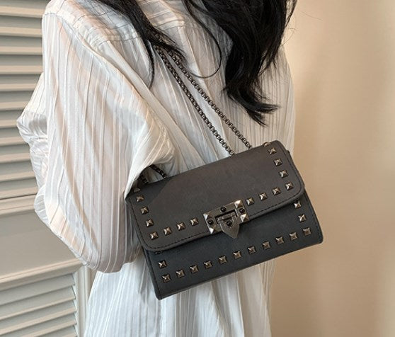 Studded Chain Crossbody Bag