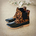 Leopard Waterproof Ankle Boots