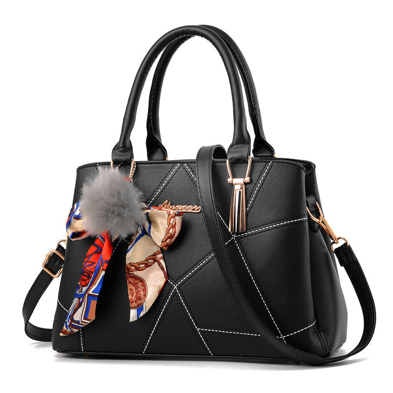Elegant Scarf Accent Tote Bag