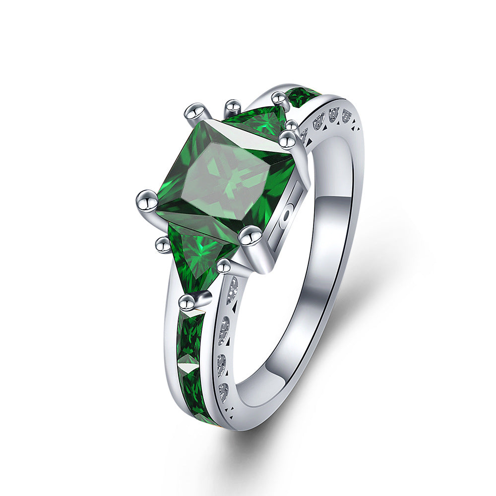 Emerald Green Zirconia Ring