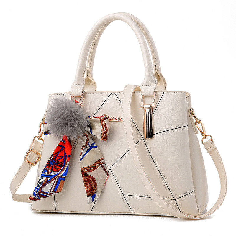 Elegant Scarf Accent Tote Bag