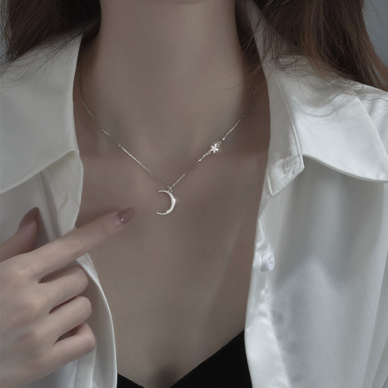 Dainty Moon & Star Necklace