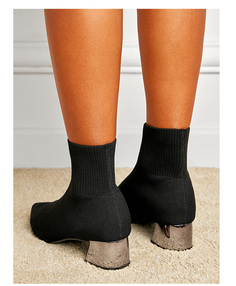 Chic Knit Ankle Boots