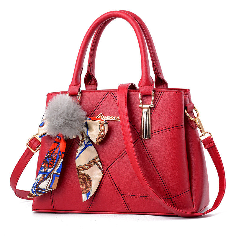 Elegant Scarf Accent Tote Bag