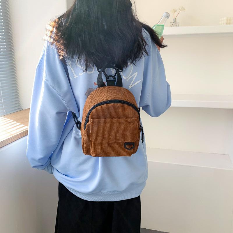 Corduroy Mini Backpack Set