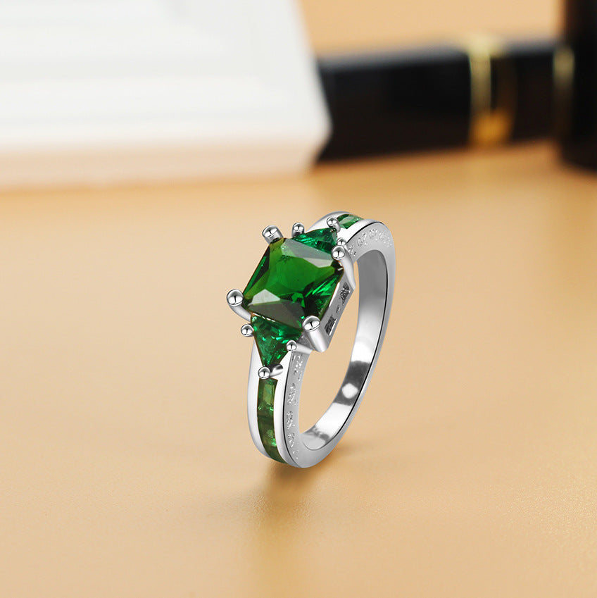 Emerald Green Zirconia Ring
