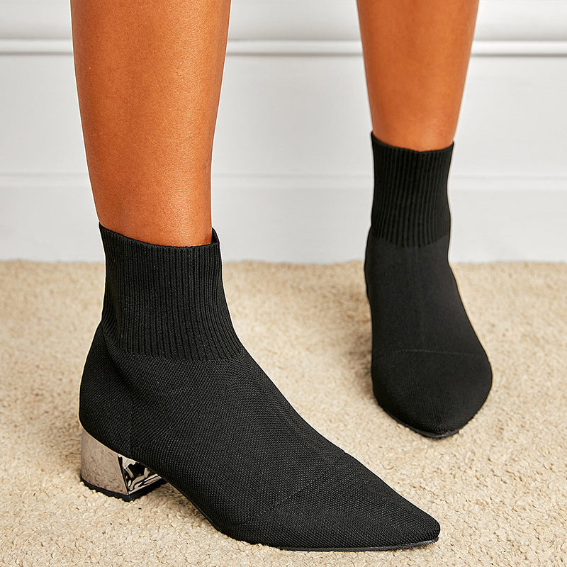 Chic Knit Ankle Boots