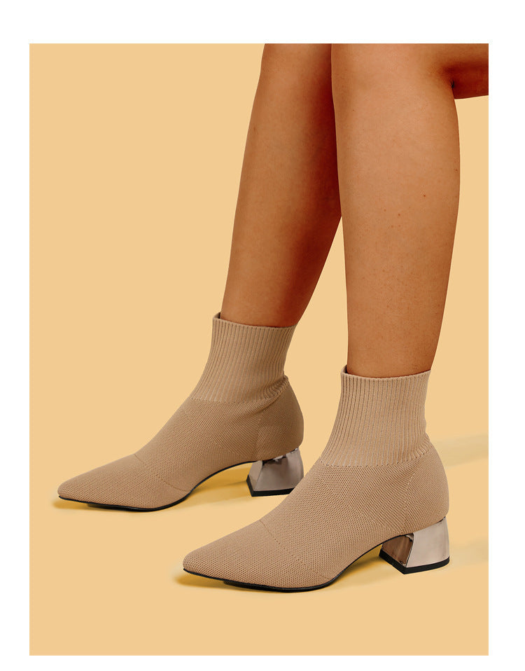 Chic Knit Ankle Boots