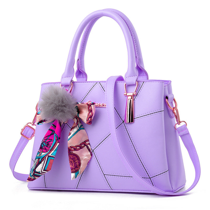 Elegant Scarf Accent Tote Bag