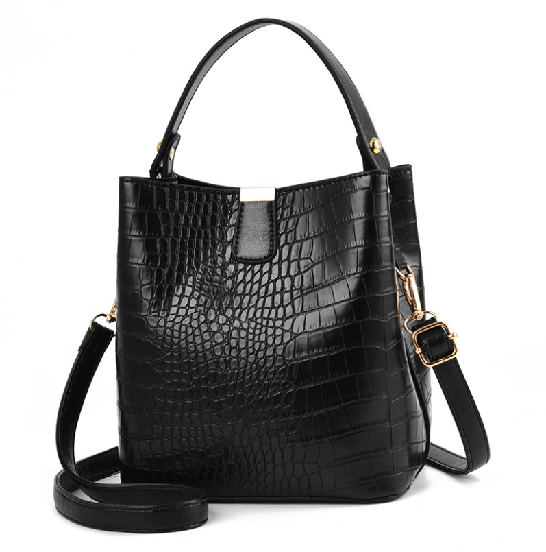 Everyday Croc-Textured Bucket Bag
