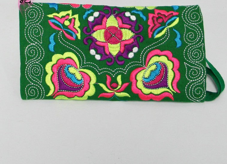 Embroidered Wristlet Clutch