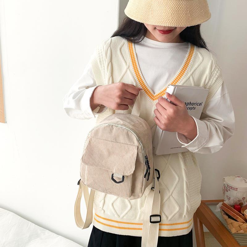 Corduroy Mini Backpack Set
