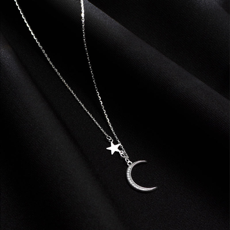 Dainty Moon & Star Necklace