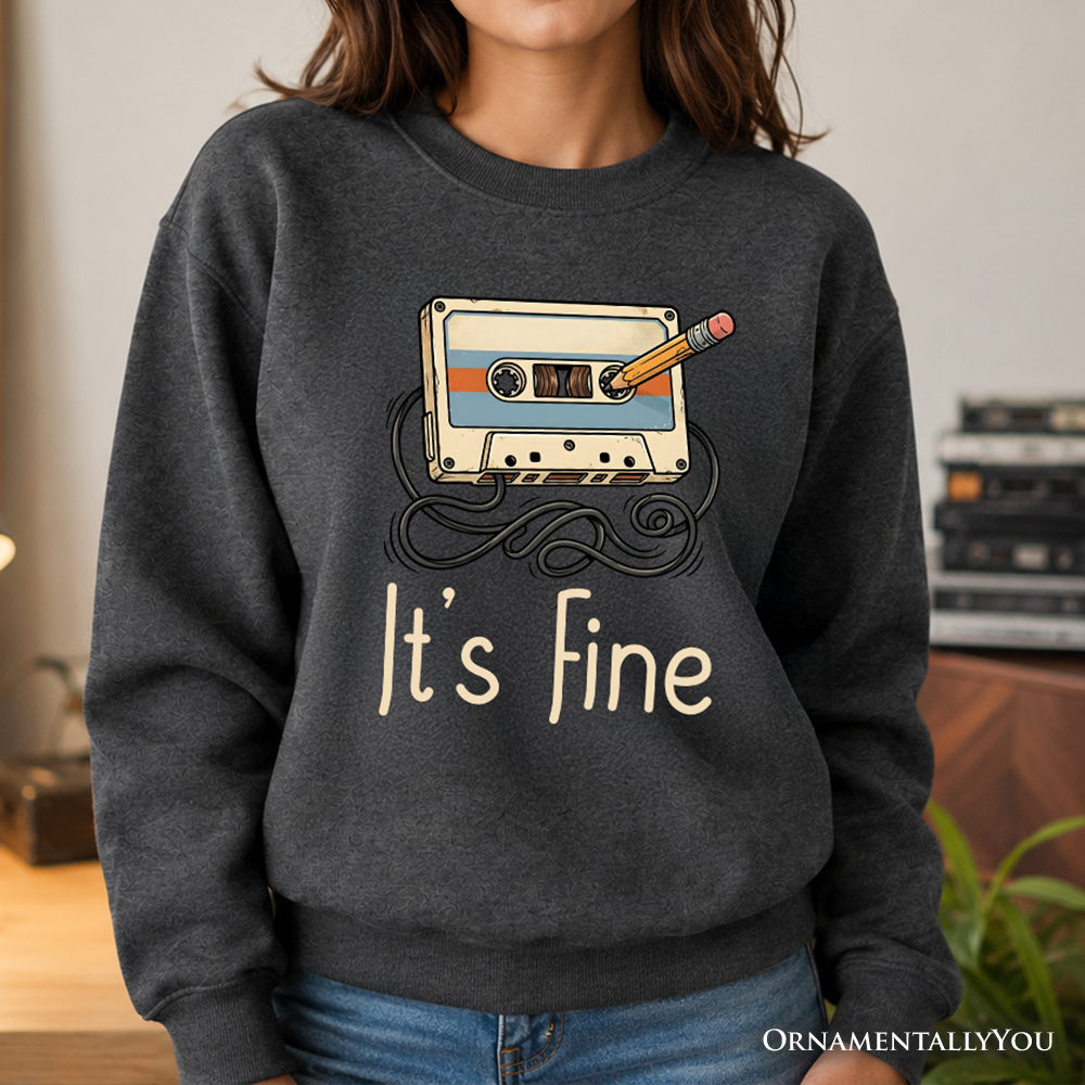 It’s Fine Retro Cassette Sweatshirt