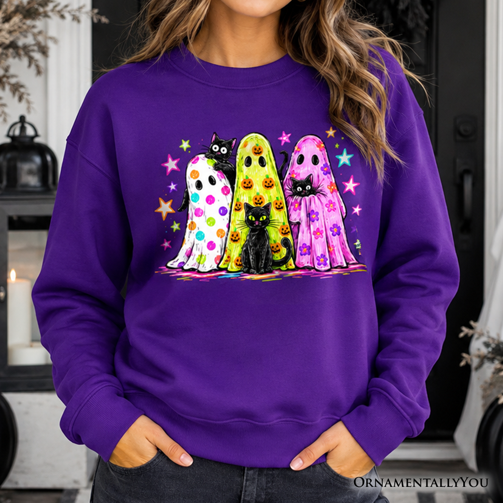 Colorful Ghosts Halloween Sweatshirt