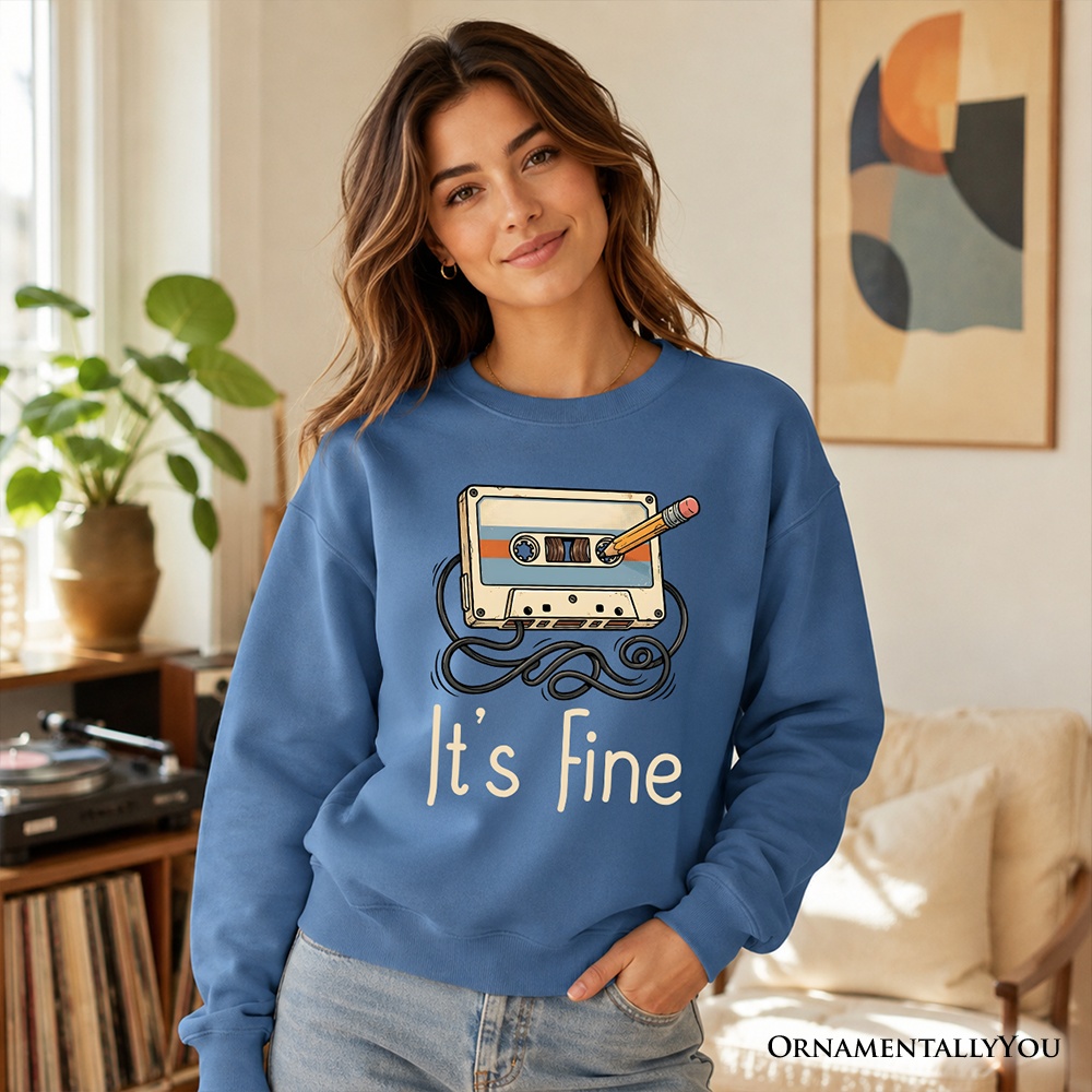 It’s Fine Retro Cassette Sweatshirt