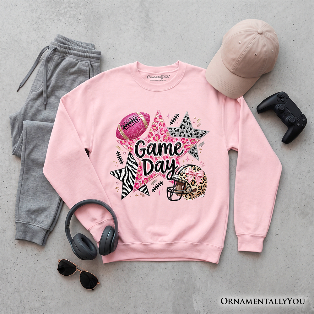 Pink Leopard Game Day Sweatshirt