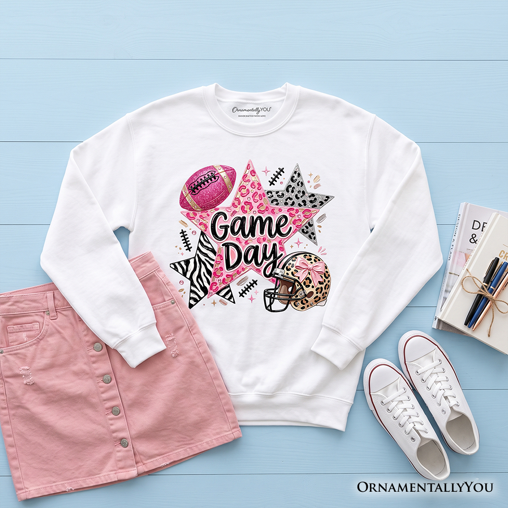 Pink Leopard Game Day Sweatshirt