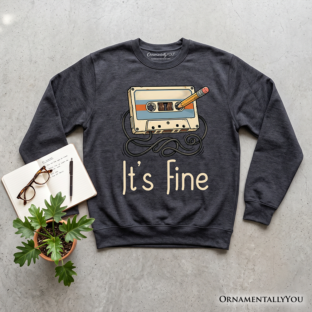 It’s Fine Retro Cassette Sweatshirt
