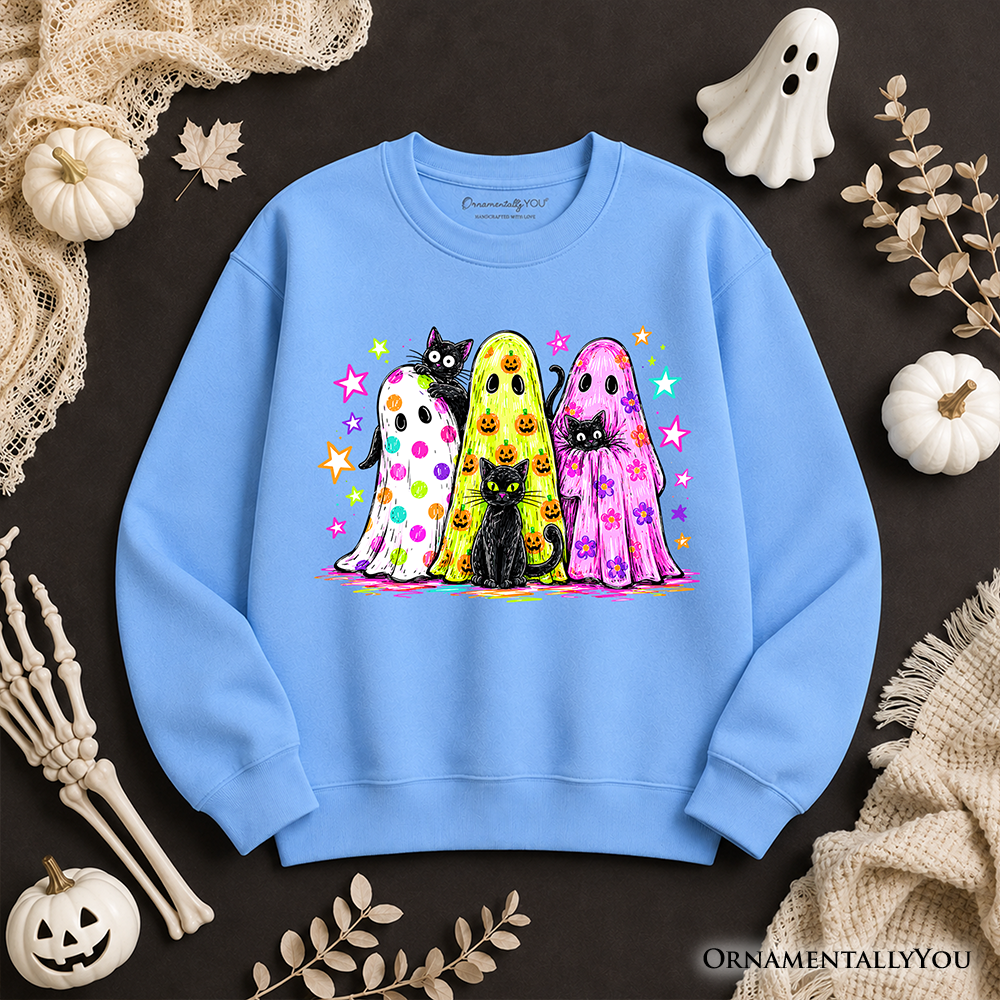 Colorful Ghosts Halloween Sweatshirt
