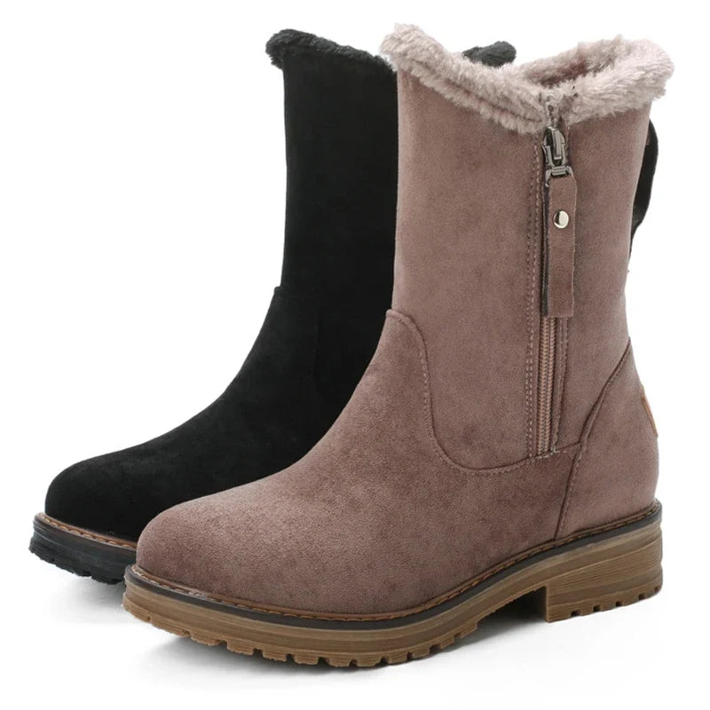 Women’s Winter Fur-Lined Mid Calf Boots