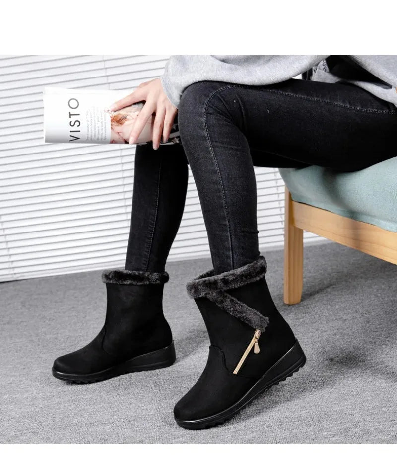 Cozy Wedge Winter Boots
