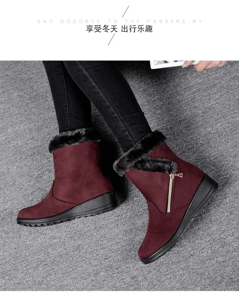 Cozy Wedge Winter Boots