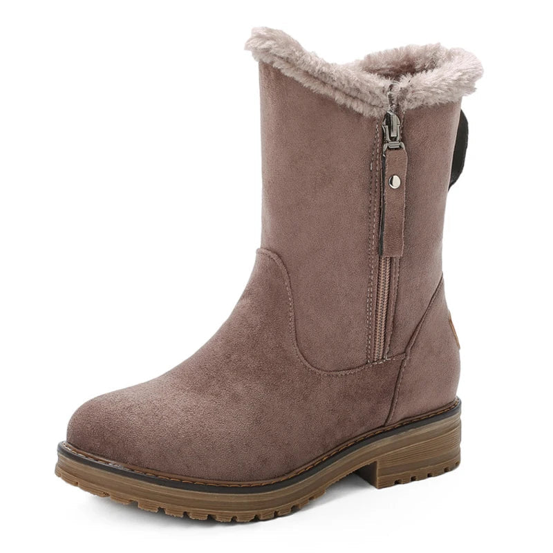 Women’s Winter Fur-Lined Mid Calf Boots