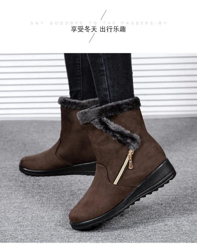 Cozy Wedge Winter Boots