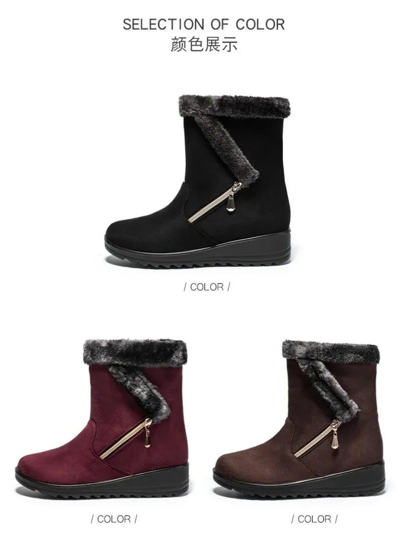 Cozy Wedge Winter Boots
