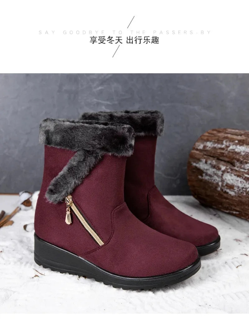 Cozy Wedge Winter Boots