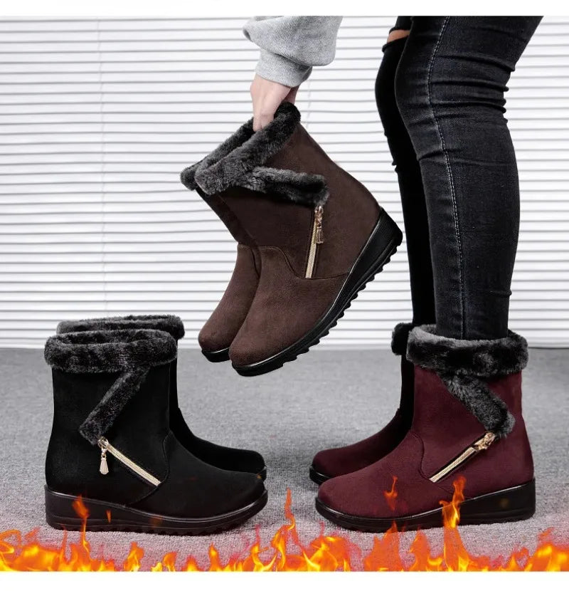 Cozy Wedge Winter Boots
