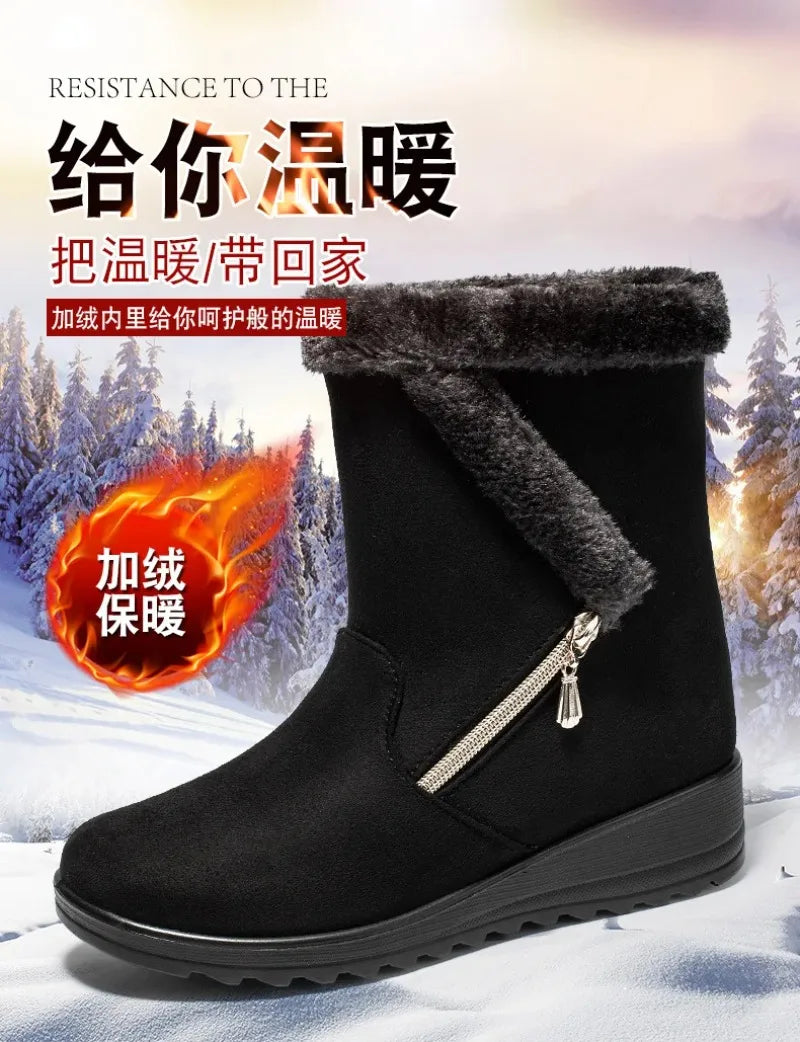 Cozy Wedge Winter Boots