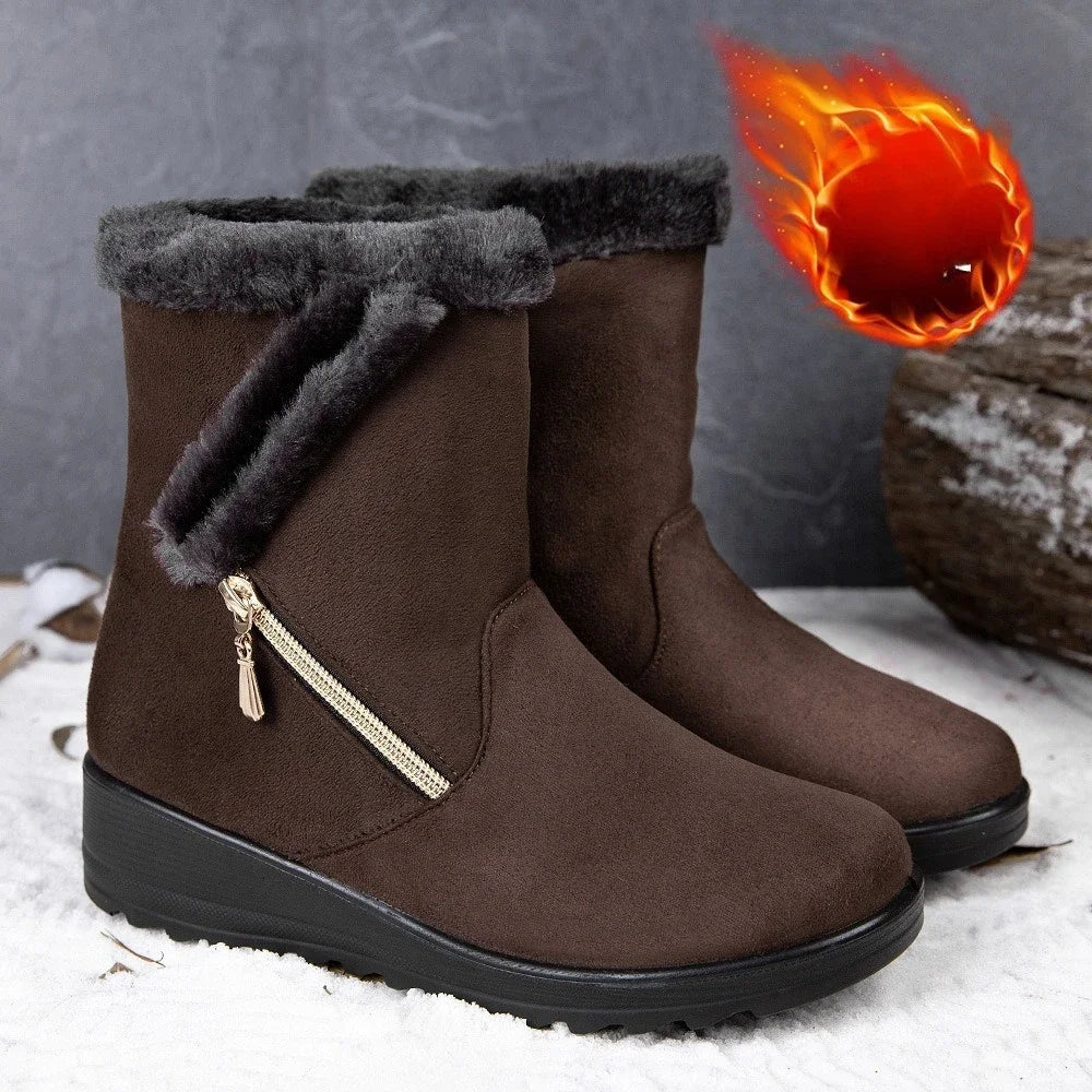 Cozy Wedge Winter Boots