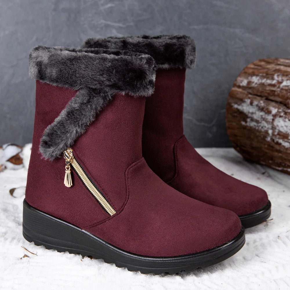 Cozy Wedge Winter Boots