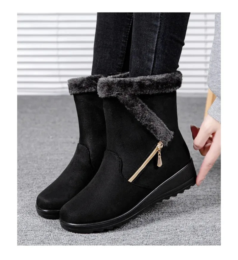Cozy Wedge Winter Boots