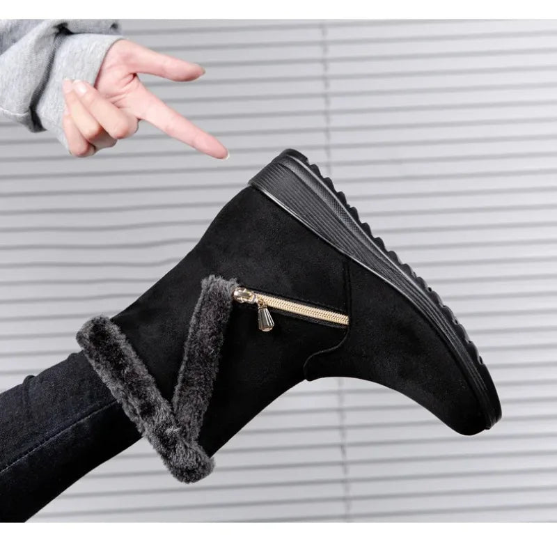 Cozy Wedge Winter Boots