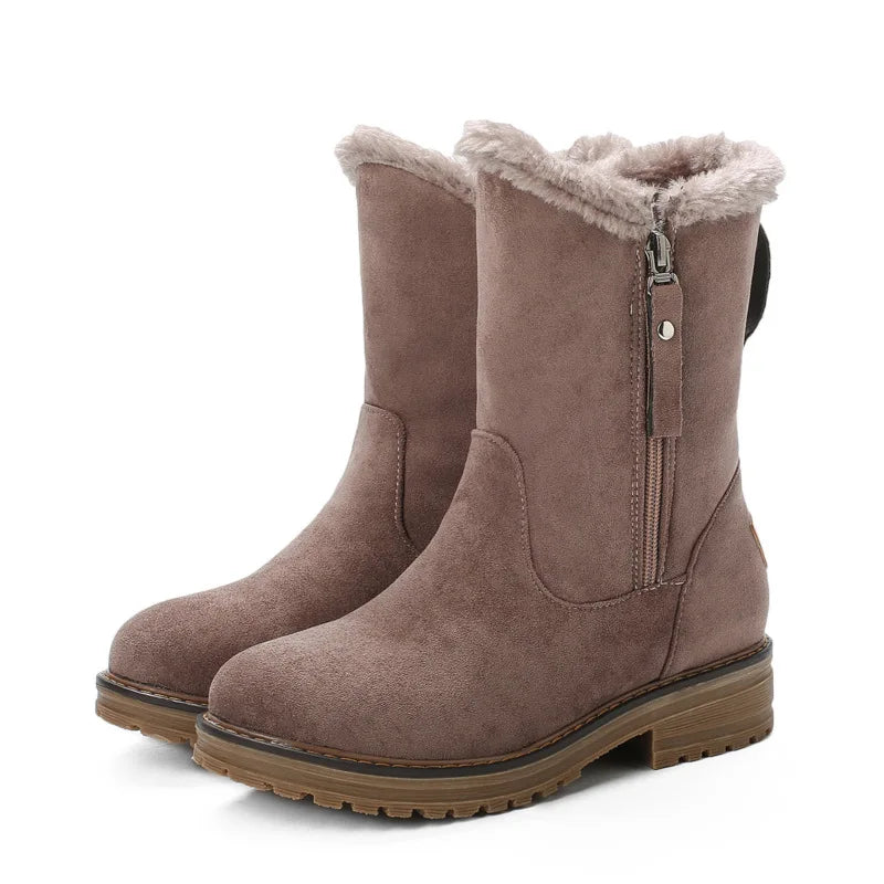 Women’s Winter Fur-Lined Mid Calf Boots