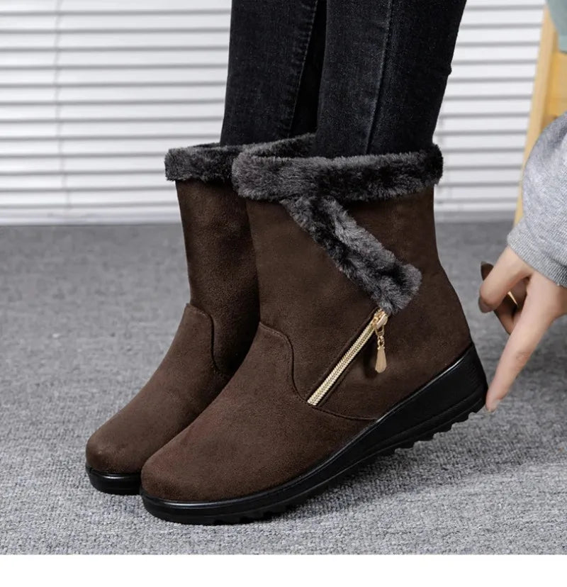 Cozy Wedge Winter Boots
