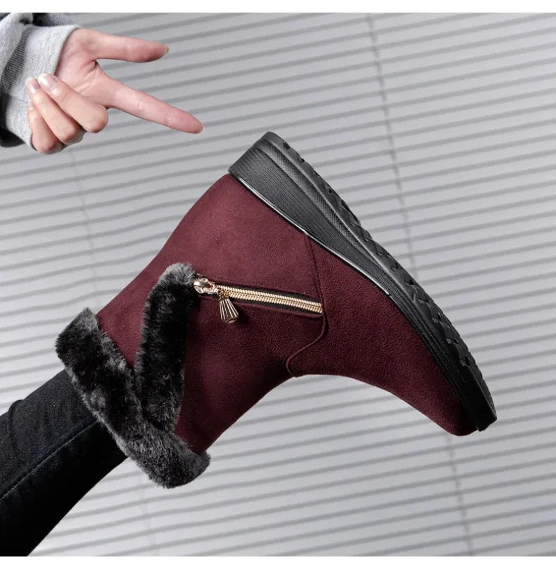 Cozy Wedge Winter Boots
