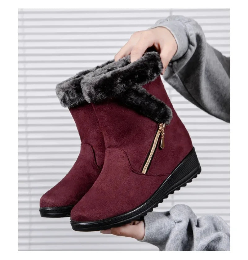 Cozy Wedge Winter Boots