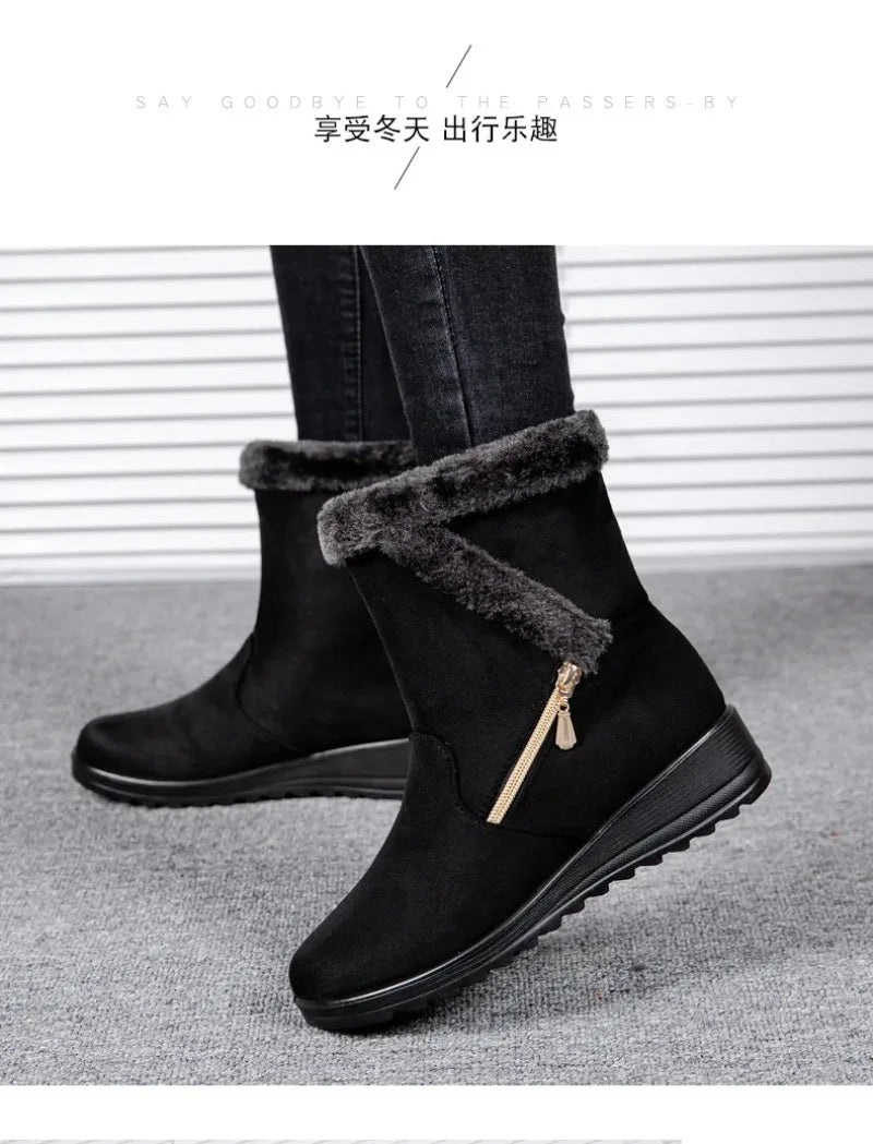 Cozy Wedge Winter Boots