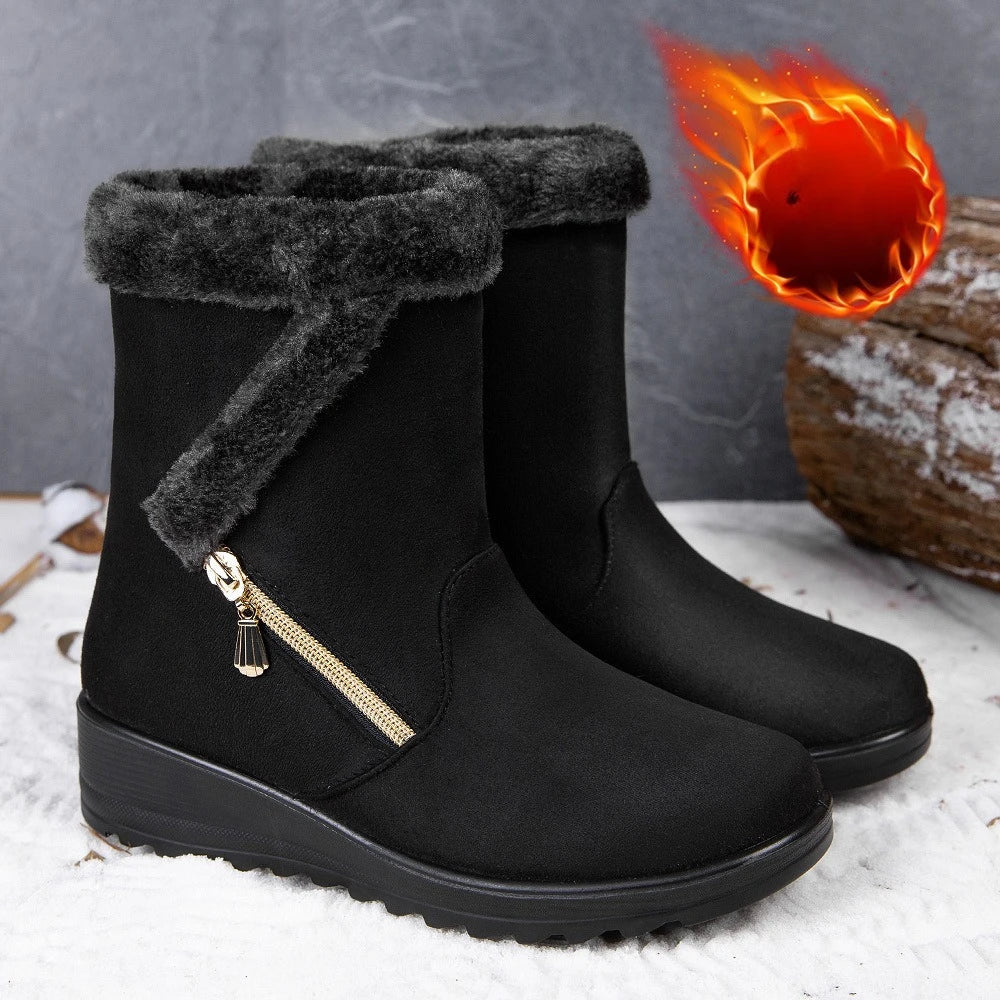 Cozy Wedge Winter Boots