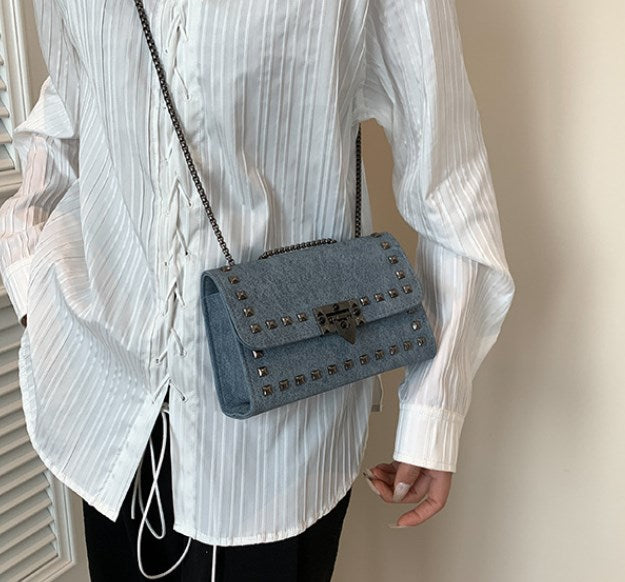 Studded Chain Crossbody Bag
