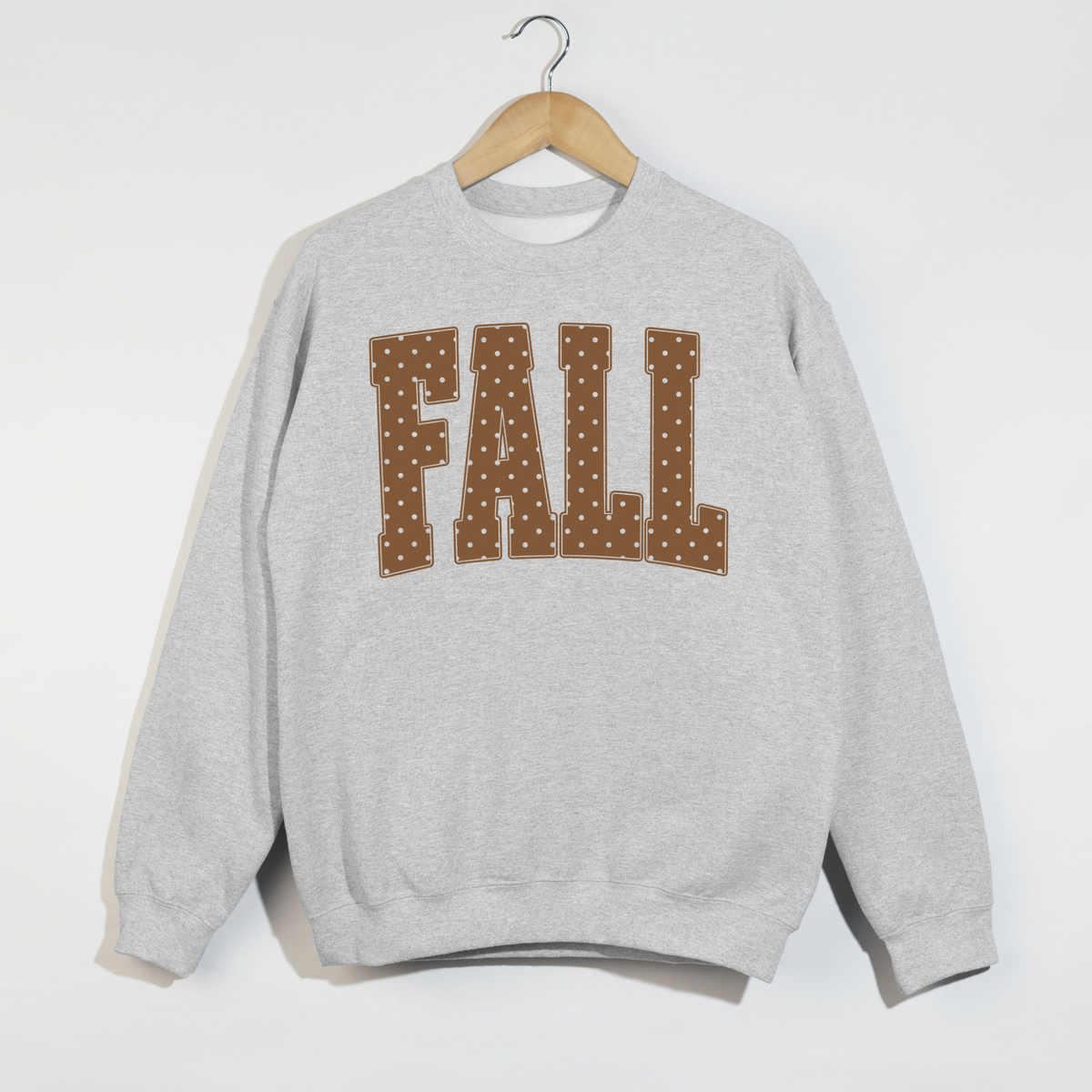 Fall Polka Dot Crewneck Sweatshirt