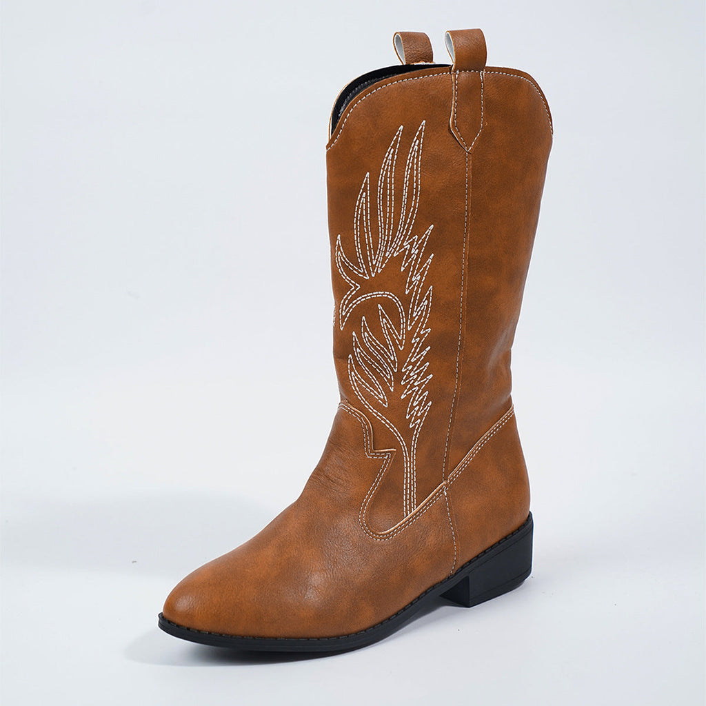 Embroidered Western Cowboy Boots