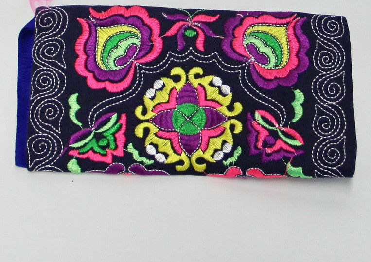 Embroidered Wristlet Clutch