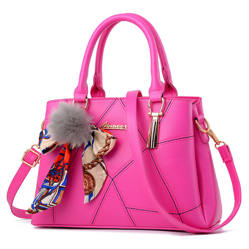 Elegant Scarf Accent Tote Bag