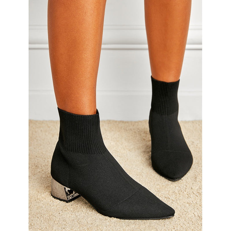 Chic Knit Ankle Boots