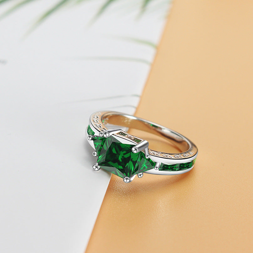 Emerald Green Zirconia Ring